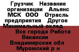 Грузчик › Название организации ­ Альянс-МСК, ООО › Отрасль предприятия ­ Другое › Минимальный оклад ­ 40 000 - Все города Работа » Вакансии   . Владимирская обл.,Муромский р-н